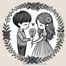 love story with flowers and roses