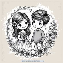 two kids with flowers on their head