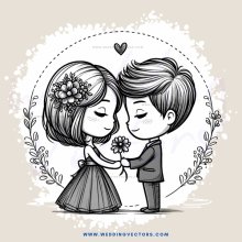two people kissing with flowers in their hair