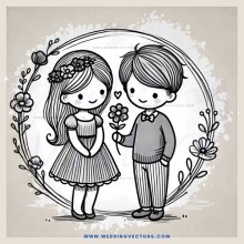 a couple holding flowers