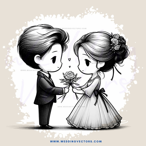 a young couple exchanging vows
