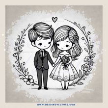 a couple on their wedding day