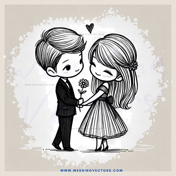 love story in black and white
