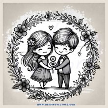 love knot with flowers