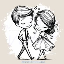 a young couple walking hand in hand