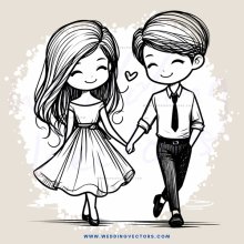 boy and girl on a walk