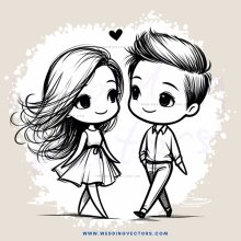 boy and girl hugging cartoon picture