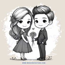 a young couple with a flower in between them
