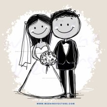 smiling couple holding flowers
