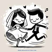 couple dancing happy wedding