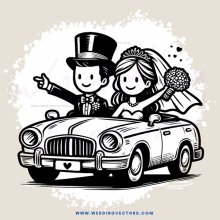 wedding caricature gift certificate cover