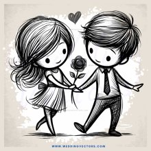 two people holding hands and a rose