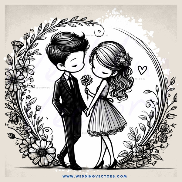 a couple in a garden