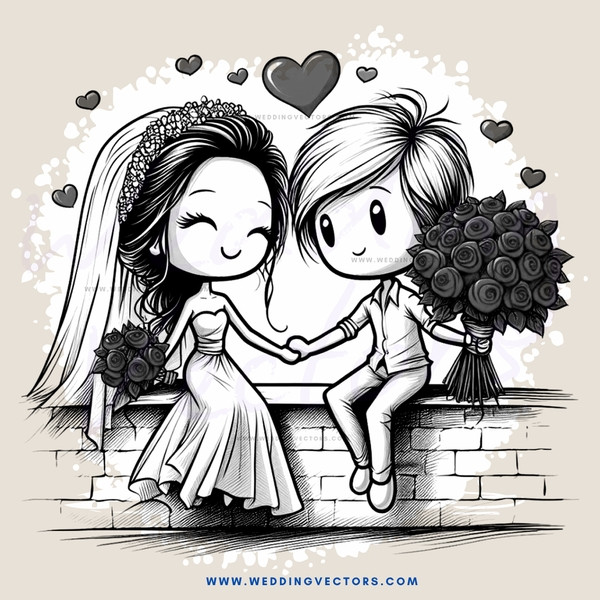 a bride and groom sharing flowers on their wedding day