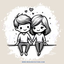 a couple sitting on a bench and smiling at each other