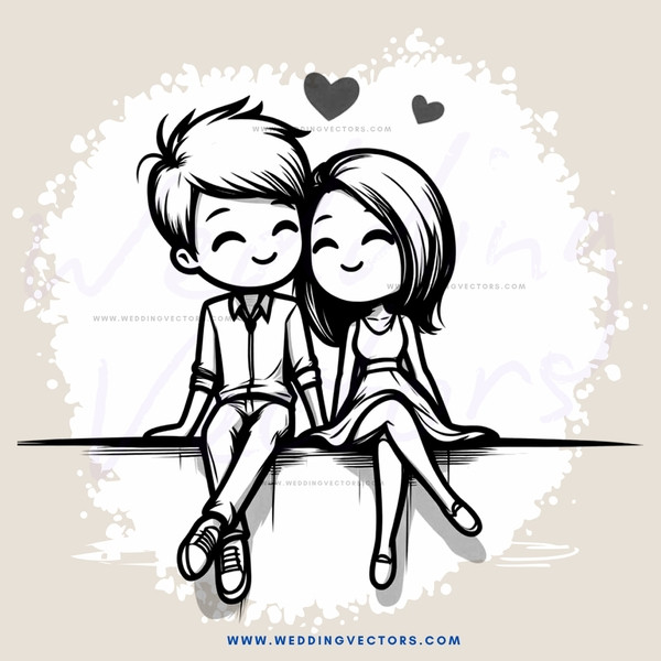 boy and girl sitting on wall