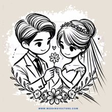 couple holding hands with flower