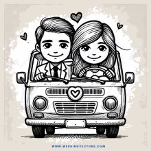 a couple in a car
