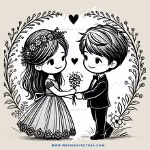 bride and groom in vineshadow
