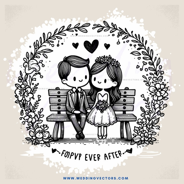 the boy and girl on the bench (forever after)