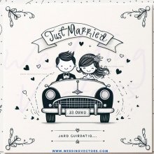 just married caricature