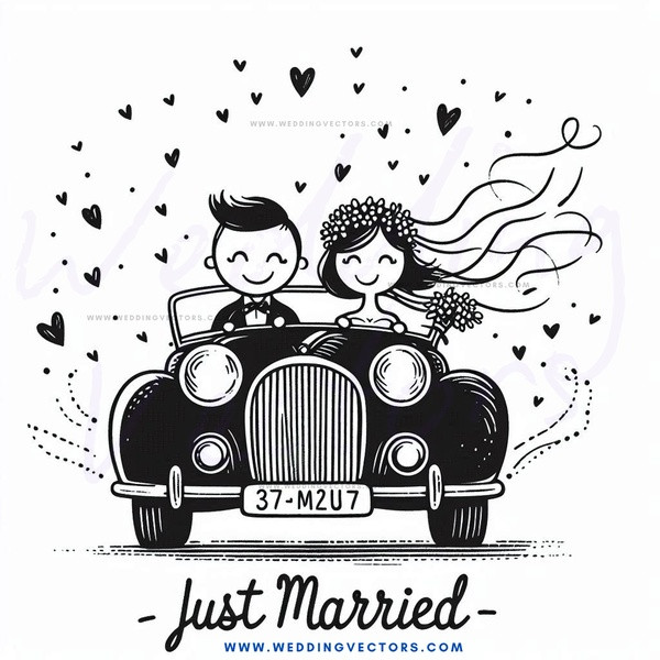 just married - anniversary gift set (just married)